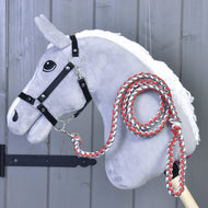 Hobby Horse - longe tressée rouge blanc 1
