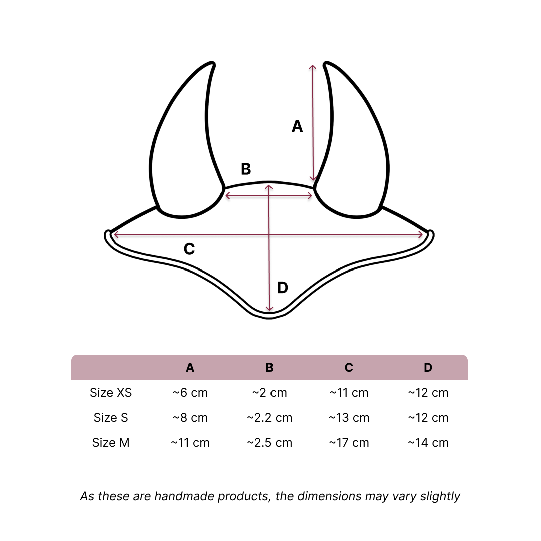 Size guide – Ear Bonnet XS – EN
