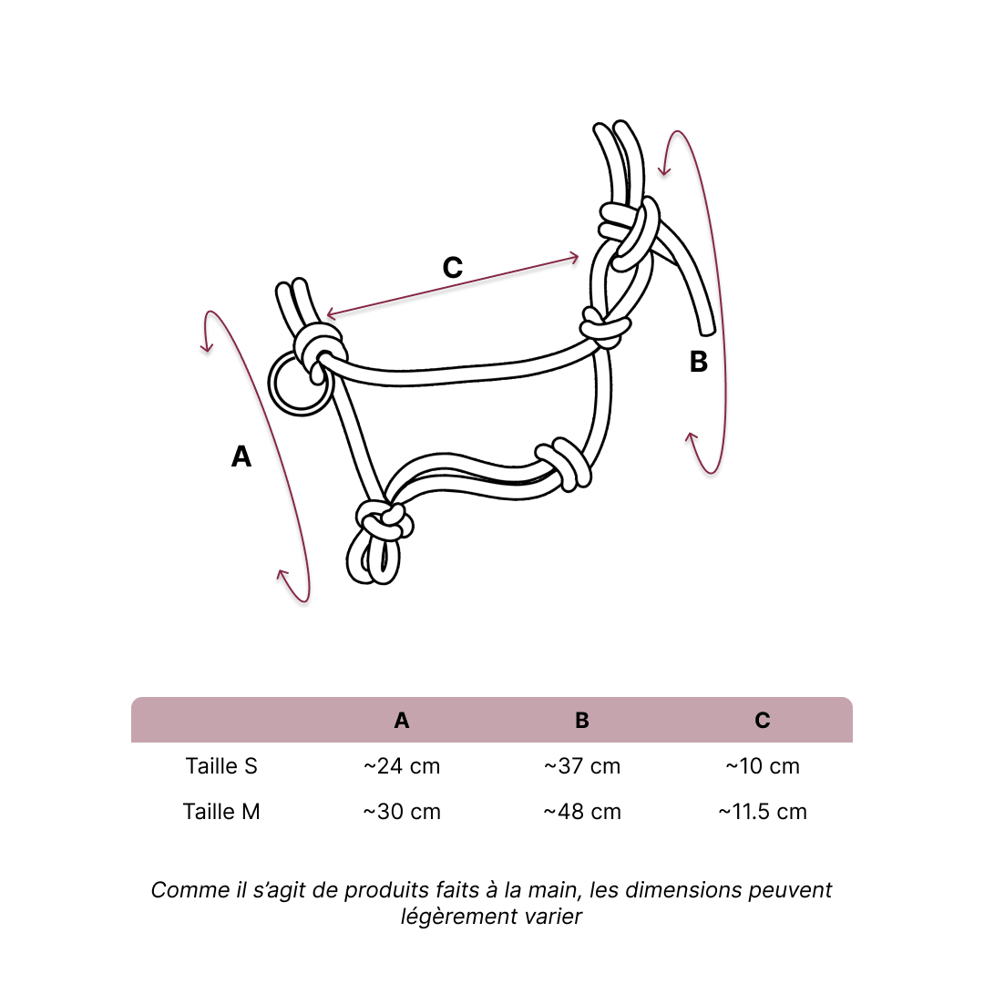 Size guide – Rope Halter – FR