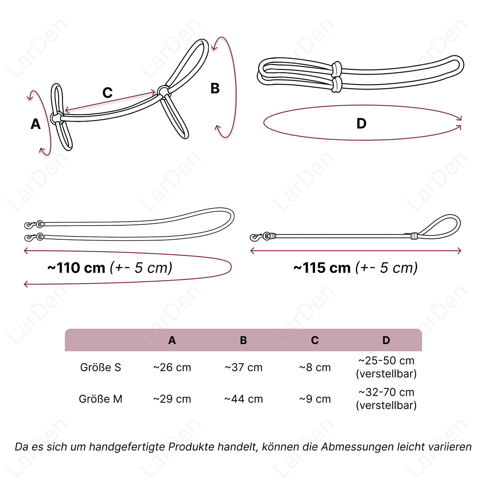 Size guide – Starter Set – DE