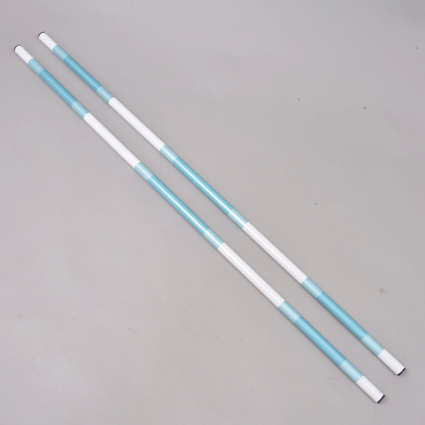 Barre d’obstacle turquoise-blanc 2 pcs
