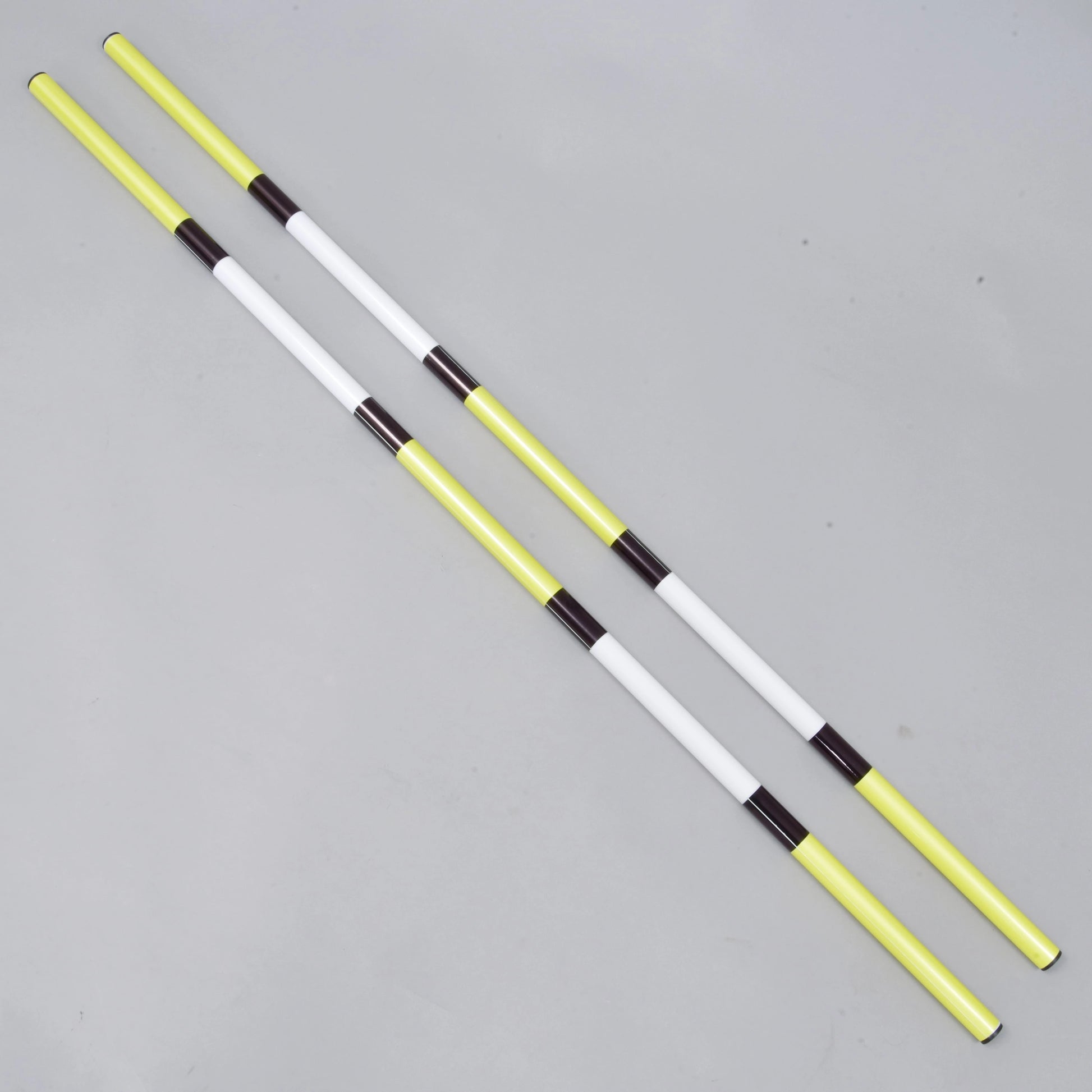 Barre d’obstacle jaune-noir 2 pcs