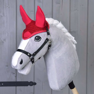 Bonnet d’oreilles rouge en crochet
