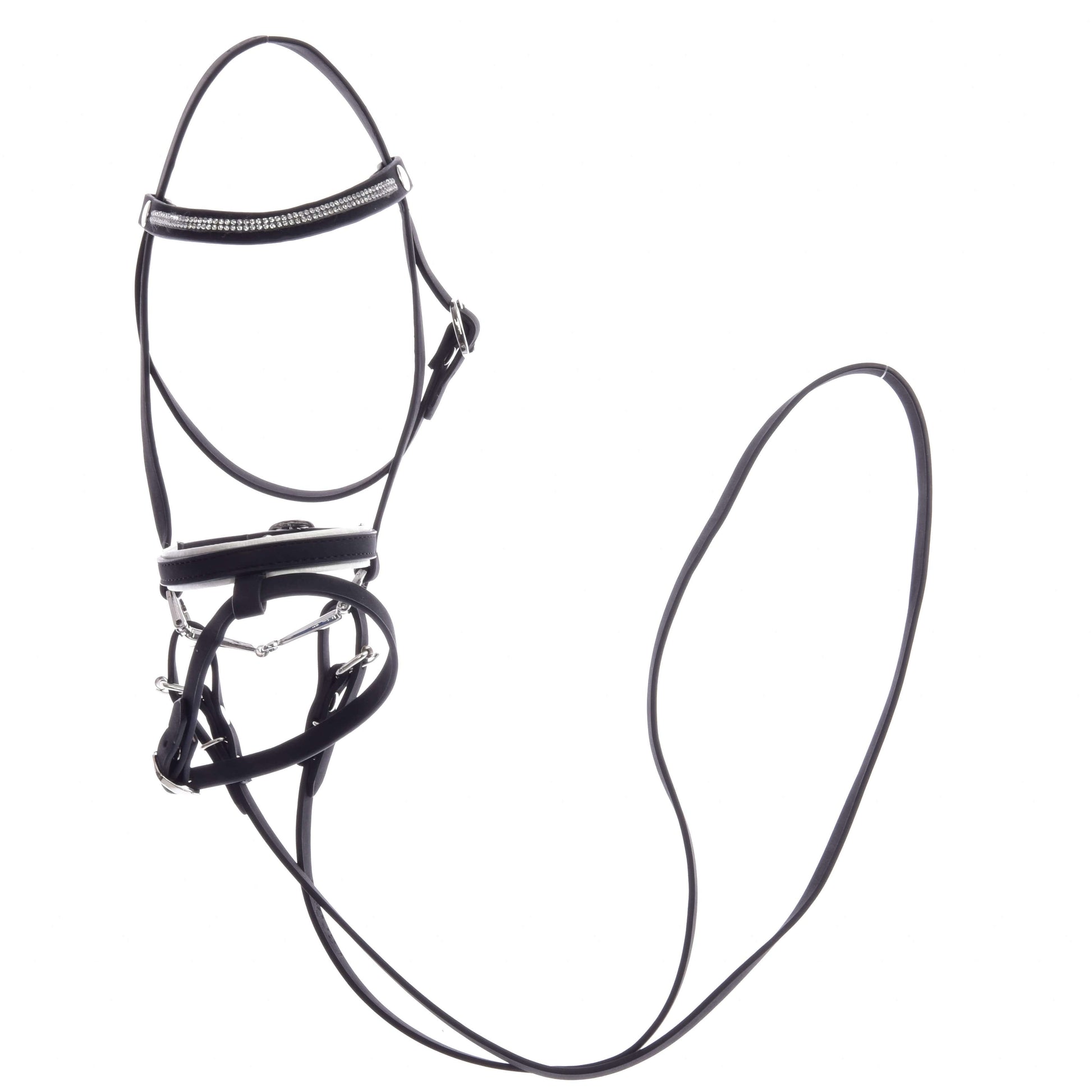 Komplette De Luxe Trense mit 2 Stirnbänder