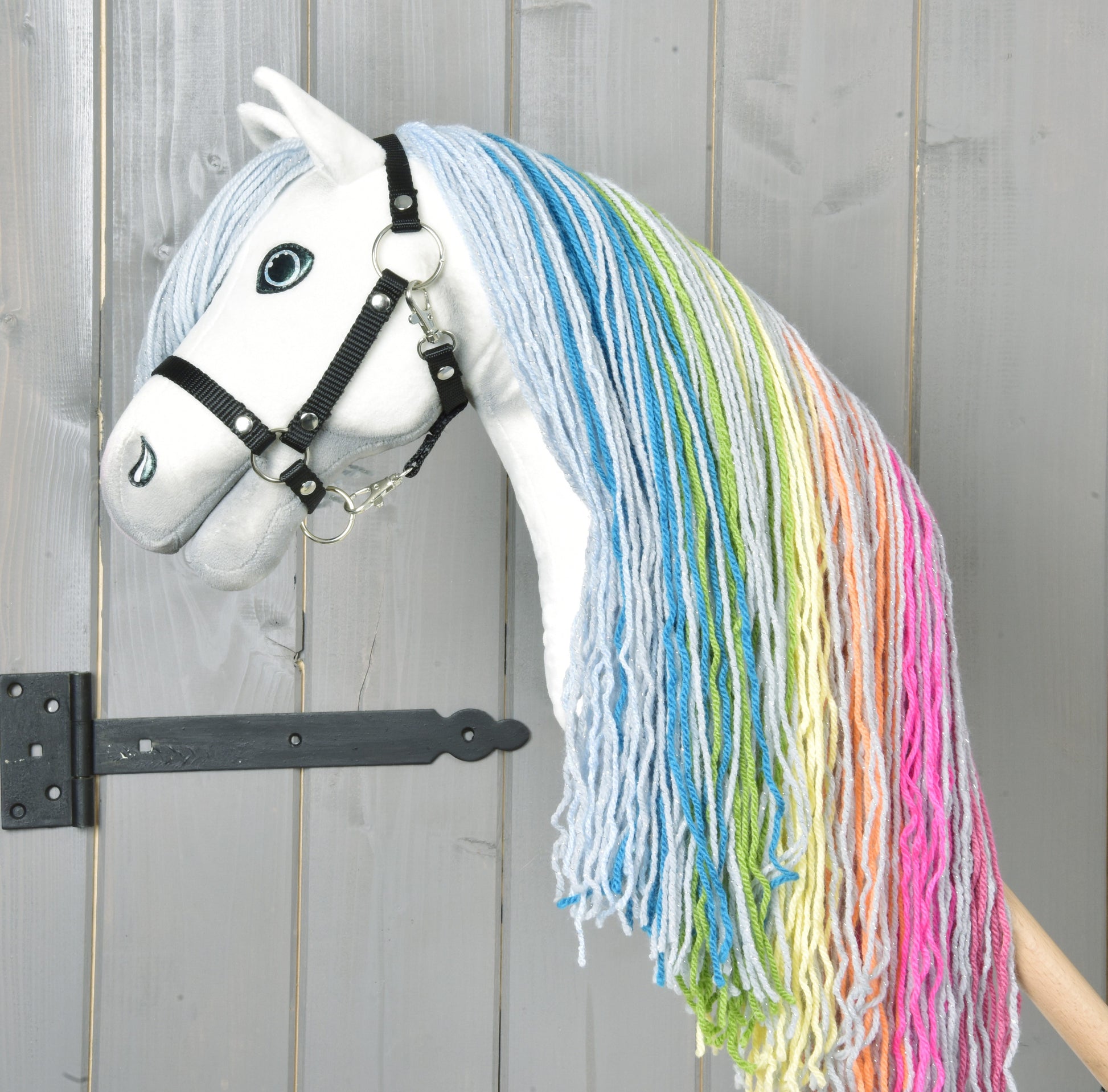 Hobby Horse Rainbow avec licol bleu
