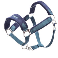 Fellhalfter LarDen Blue von Hobby Horse LarDen mit Metallringen, gepolsterten Komfortbereichen, verstellbaren Riemen und robusten Verschlüssen für Hobby Horses.