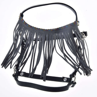 Licol noir avec franges grises