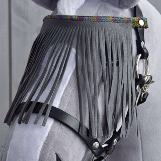 Licol noir avec franges grises