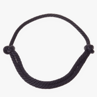 Cordéo noir de Hobby Horse LarDen, cordeo artisanal noir réglable avec nœuds latéraux, idéal pour monter sans bride ou pour les activités avec Hobby Horse.