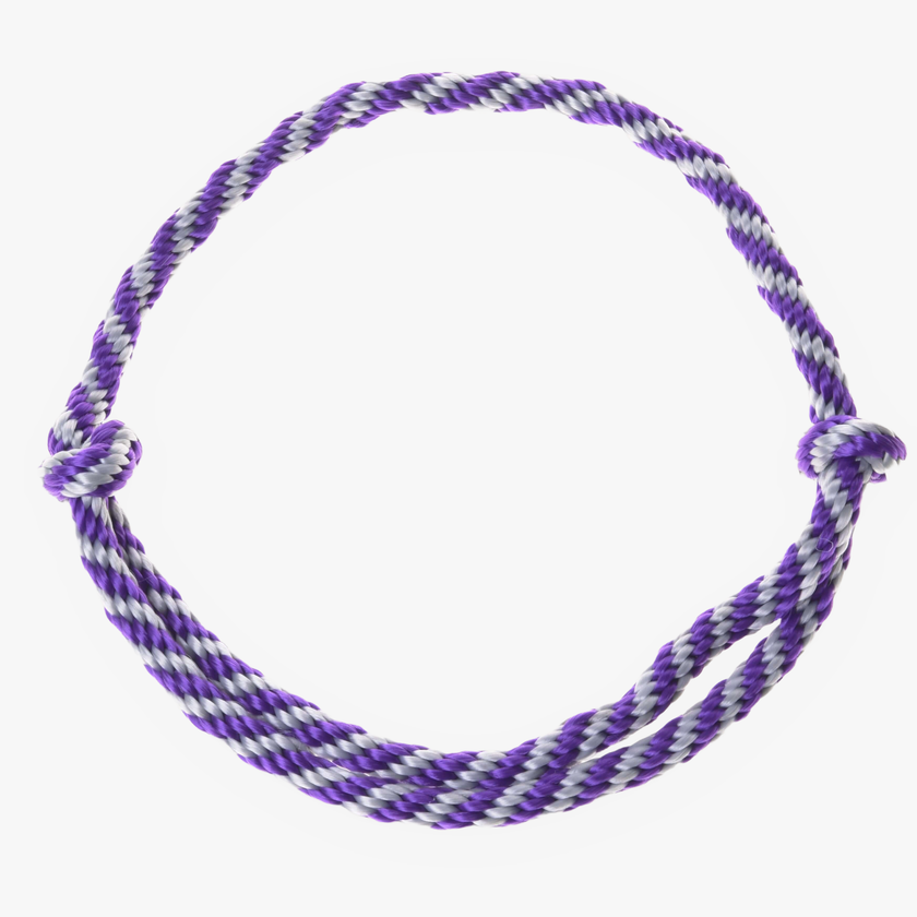 Cordéo rayé lilas