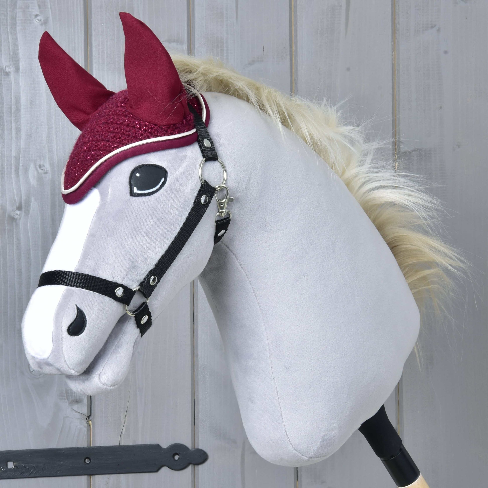 Ohrenkappe gehäkelt Lux Maroon