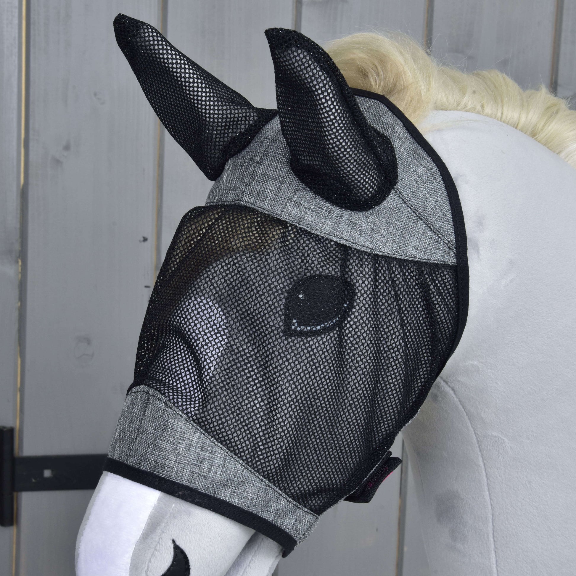 Masque anti-mouches De Luxe Gris Clair
