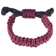 The Bracelet Maroon by Hobby Horse LarDen is a handmade accessory with a woven maroon cord, classic rope-inspired design, and black adjustable knot closure, shown on a white background.