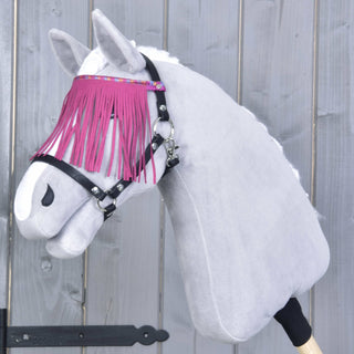 Licol noir avec franges roses