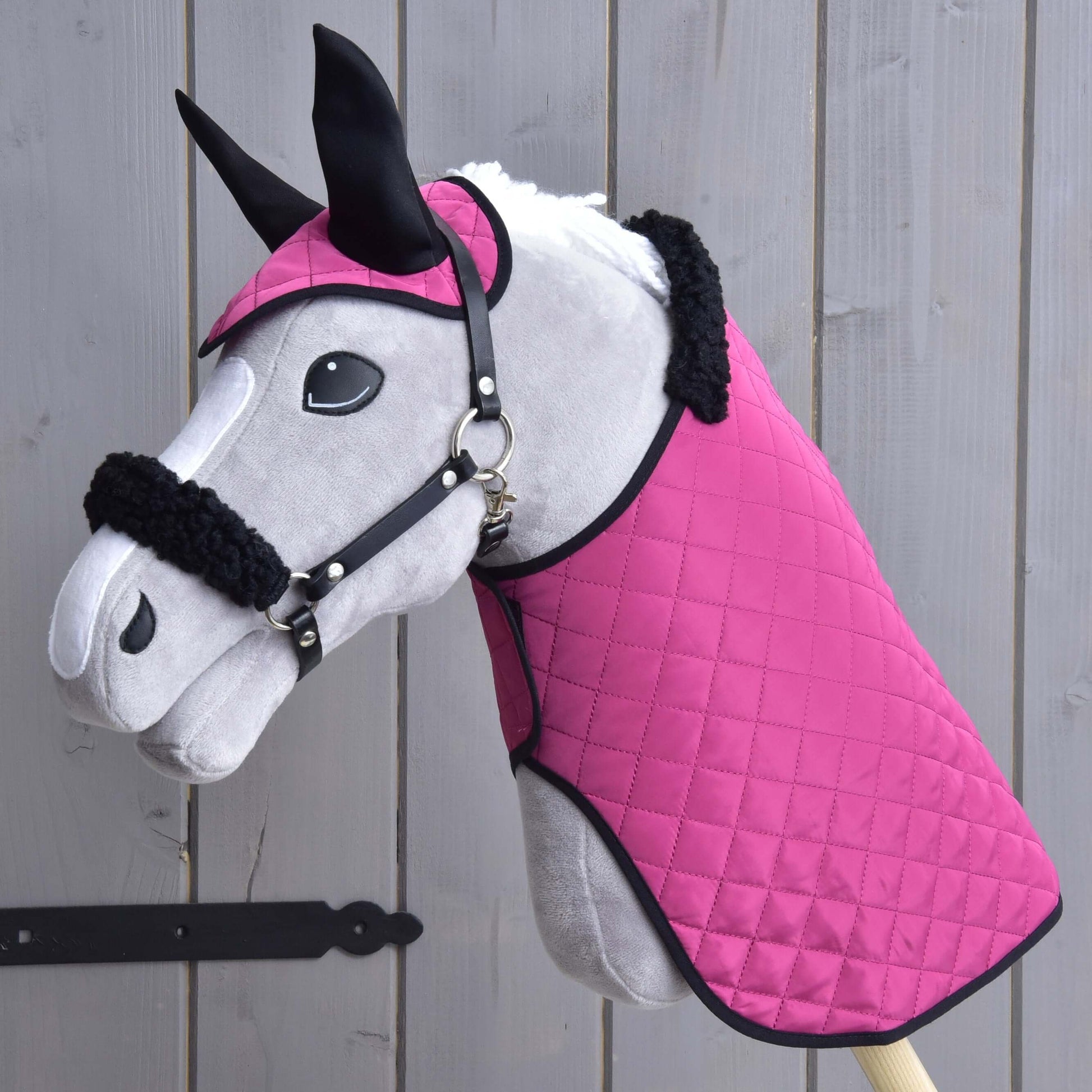 Set Pink Beauty (Ohrenkappe + Decke + Halfter mit Fell)
