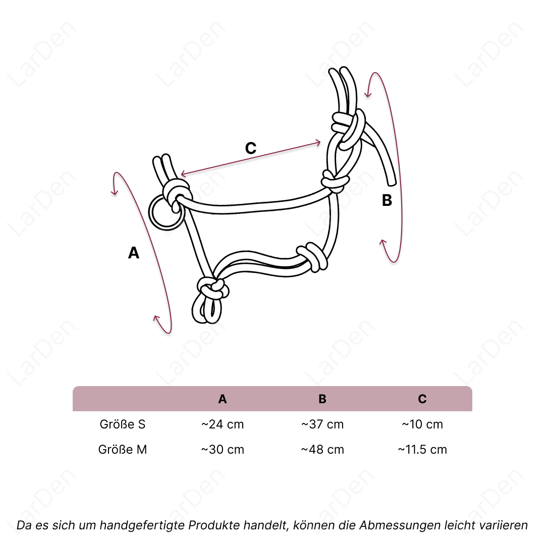 Size guide – Rope Halter – DE