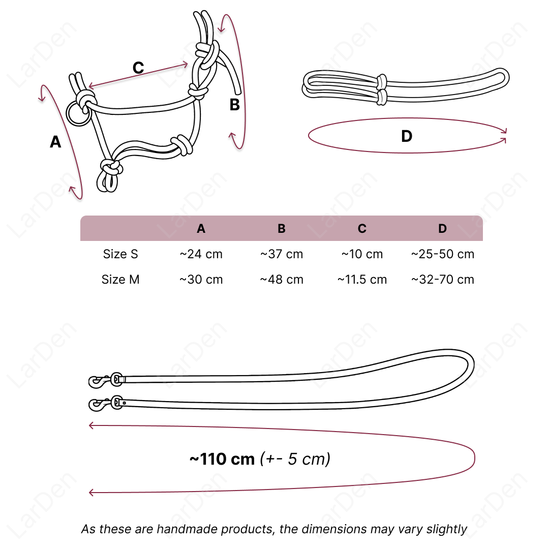 Size guide – Rope Set – EN