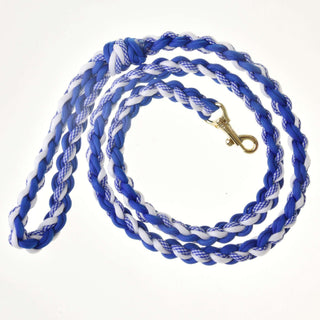 Hobby Horse - longe tressée blanc/bleu
