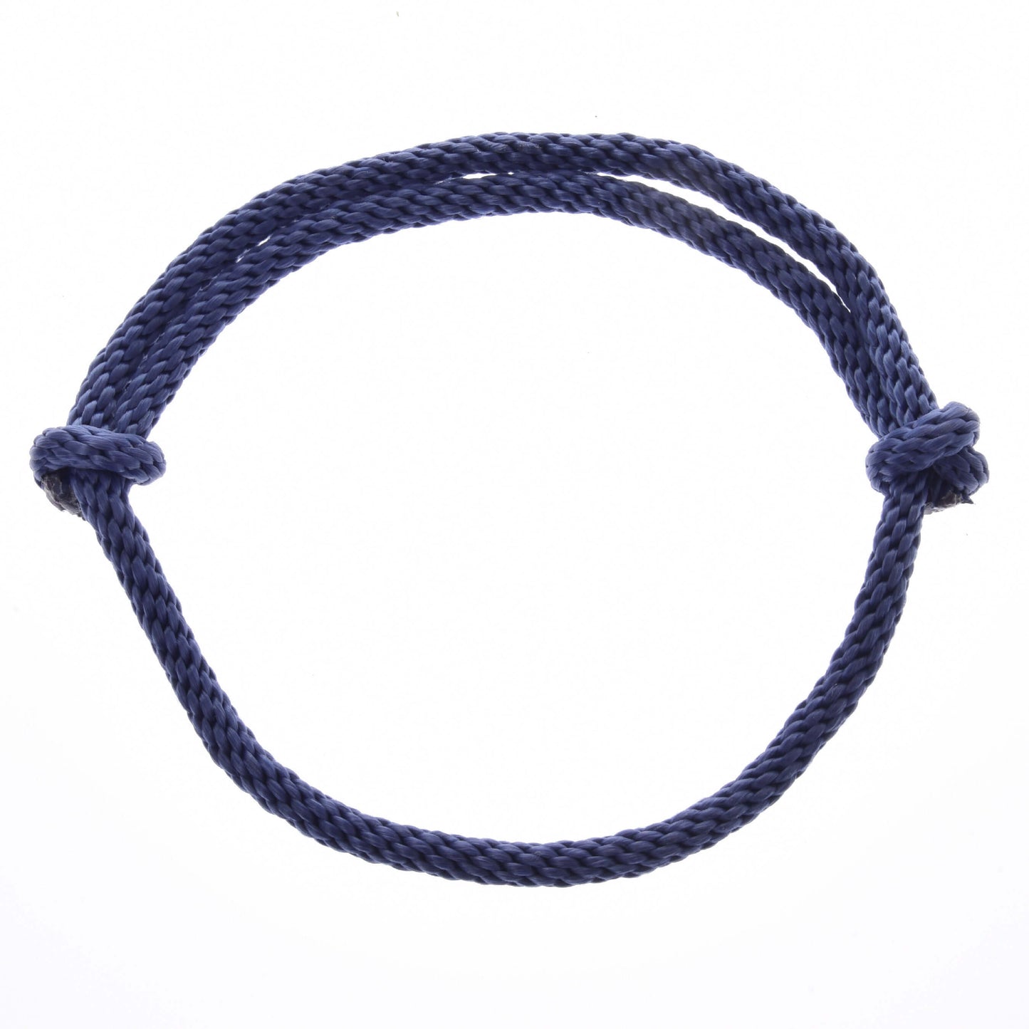 Ensemble de corde bleu foncé de Hobby Horse LarDen, avec bracelet tressé en corde bleu foncé, nœuds latéraux et boucle simple, présenté sur fond blanc.