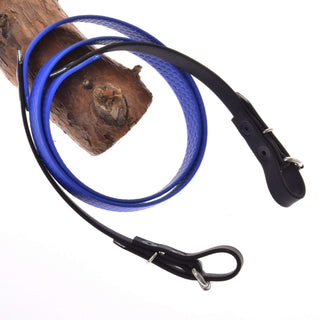 Rênes caoutchoutées bleu