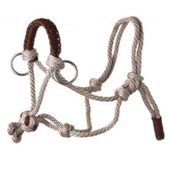 Seilhalfter Nature von Hobby Horse LarDen mit braunen Akzenten und silberfarbenen Ringen, ein stilvolles und funktionales Accessoire zum Führen oder Anbinden deines Hobby Horse.
